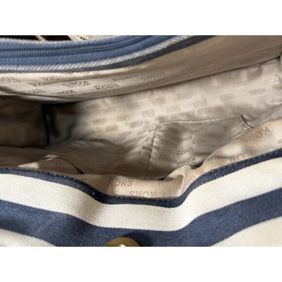 Michael Kors Hamilton Striped Canvas Large Tote Satchel 35S3GHMT3R - Picture 16 of 16